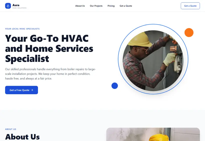 Aura Home Solutions Website