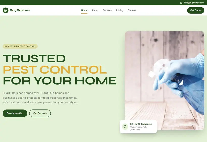 BugBusters Website