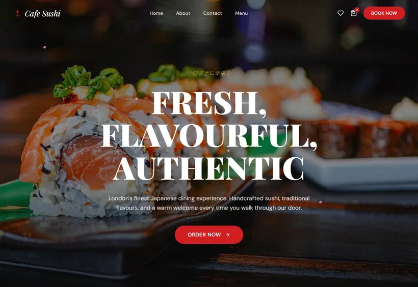 Cafe Sushi Website