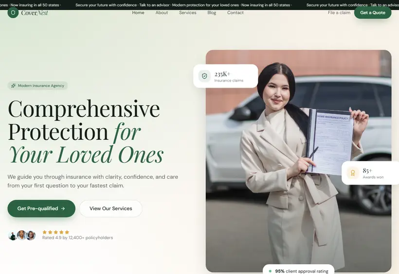 CoverNest Website