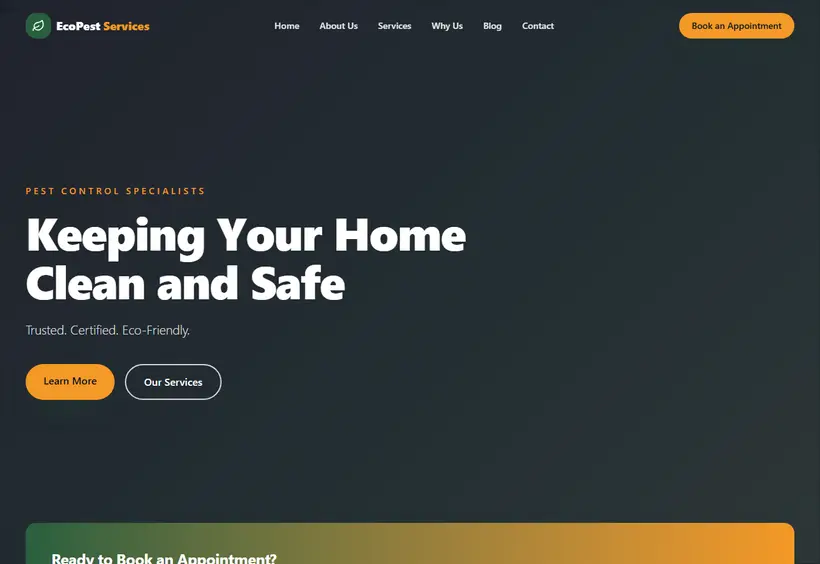 EcoPest Services Website
