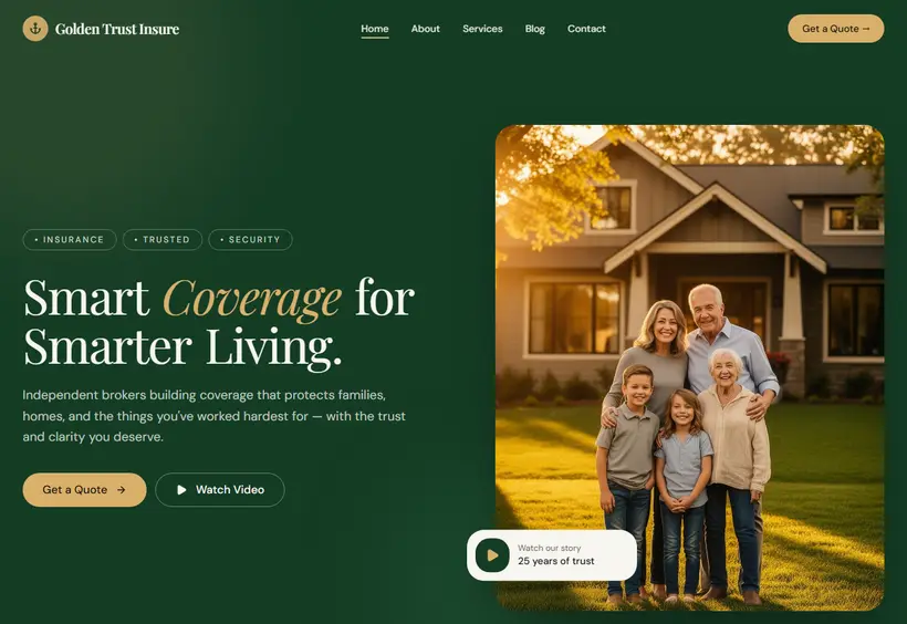 Golden Trust Insure Website