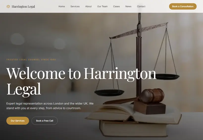 Harrington Legal Website