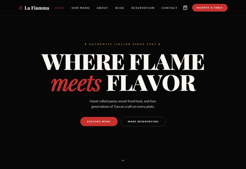 La Fiamma Website