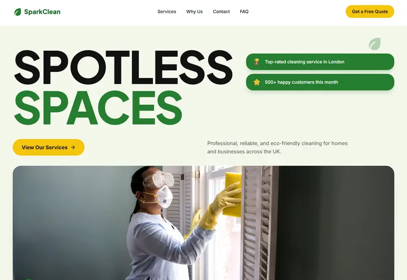 SparkClean Website