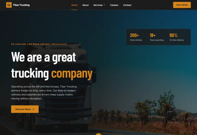 Titan Trucking Website